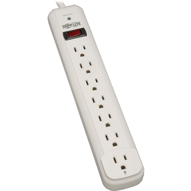 Surge Protector, 7 Outlet, 1080 Joules, 12 Cord, White