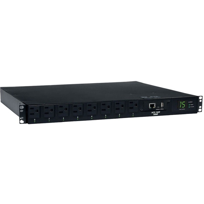 Tripp Lite DIGITAL POWER DISTRIBUTION UNIT PDU 8 NEMA 5-15R 15A & WEB CARD