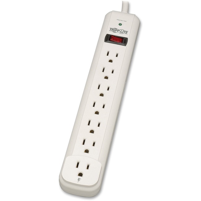 Surge Protector, 7 Outlet, 1080 Joules, 25 Cord, White