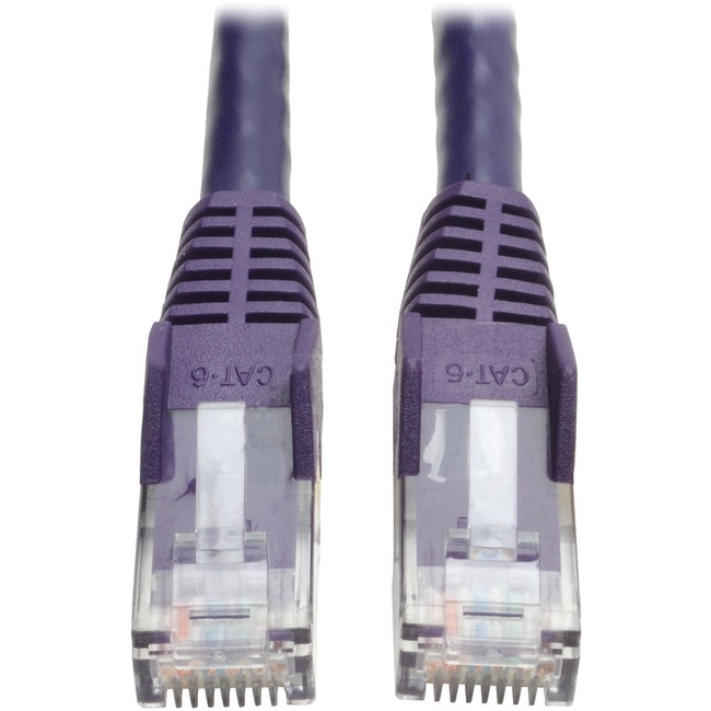 purple Tripp Lite 7ft Cat6 Gigabit Snagless Molded Patch Cable RJ45 M