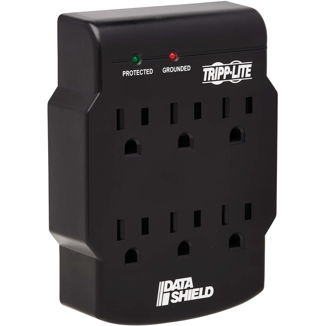 Tripp Lite 6OUT DATASHIELD SURGE BLACK DIRECT PLUG 360 JOULES