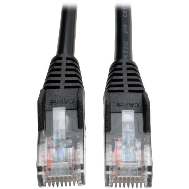 15FT Cat5E Cat5 BLACK Molded  SNAGLESS RJ45 PATCH CORD 350MHZ Tripp Lite 15ft Cat5e