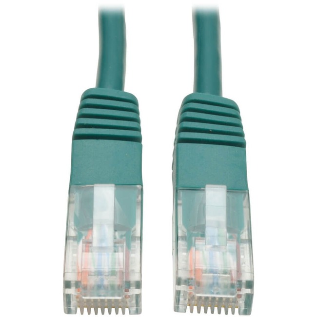 1FT Cat5E Cat5 GREEN Molded   RJ45 M