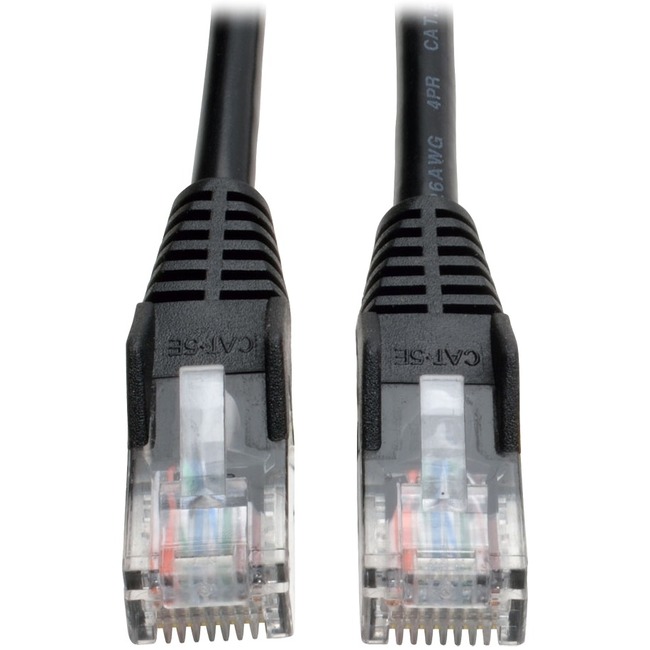 100FT Cat5E Cat5 BLACK Molded  SNAGLESS RJ45 PATCH CORD 350MHZ Tripp Lite