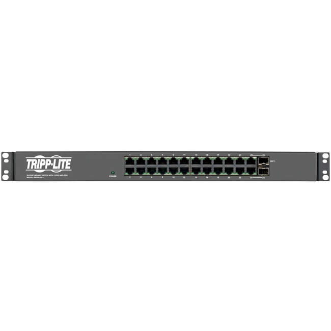 Tripp Lite PDU Gigabit Ethernet Switch 1U Combo 24-Port Unmanaged with 2 SFP Ports