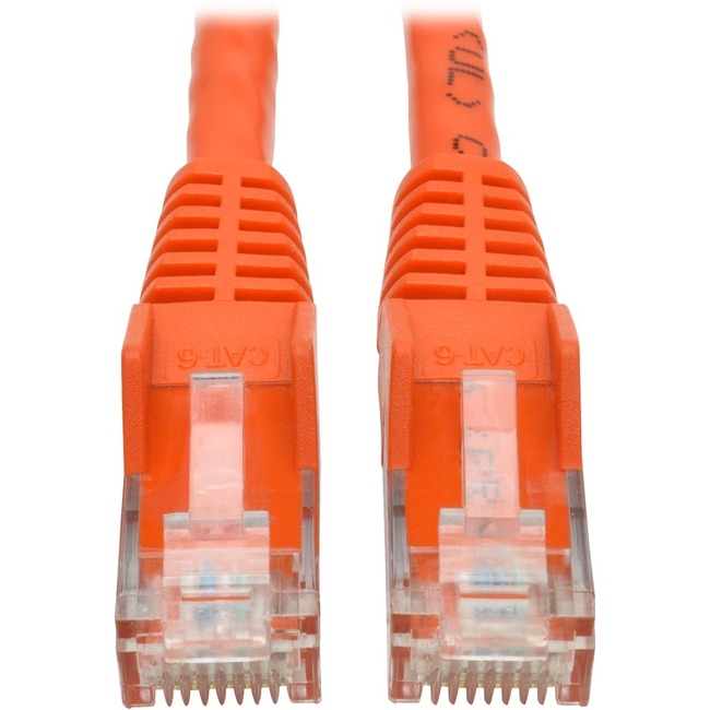 Cat6 GIGABIT SNAGLESS Molded ORANGE 15FT