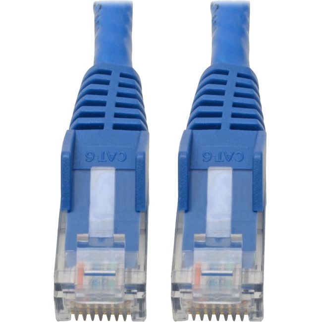 Tripp Lite Cat6 GbE Gigabit Ethernet Snagless Molded Patch Cable UTP Blue RJ45 M