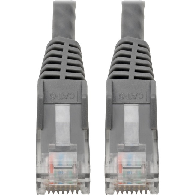Tripp Lite Cat6 GbE Snagless Molded Patch Cable UTP Gray RJ45 M