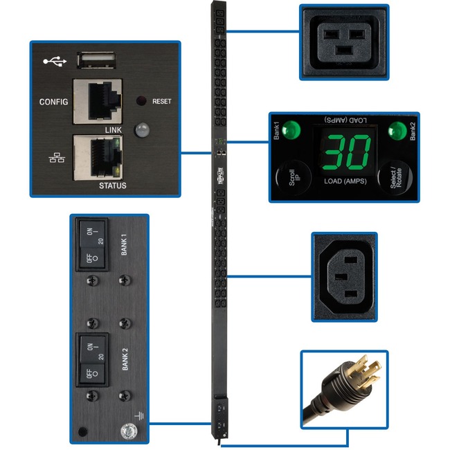 Tripp Lite PDU 5/5.8KW SINGLE-Phase MONITORED