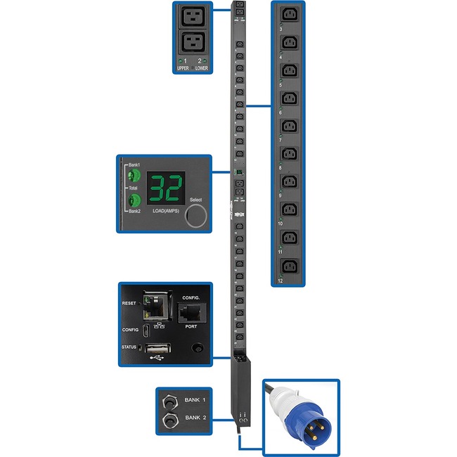 Tripp Lite PDU 7.4KW SINGLE-Phase SWITCHED