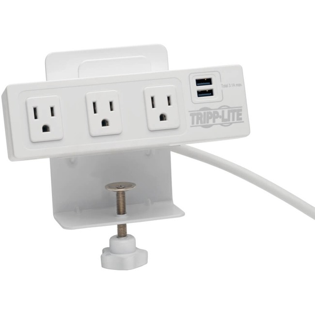 Tripp Lite SURGE PROTECTOR WITH DESK CLAMP 3-OUTLET