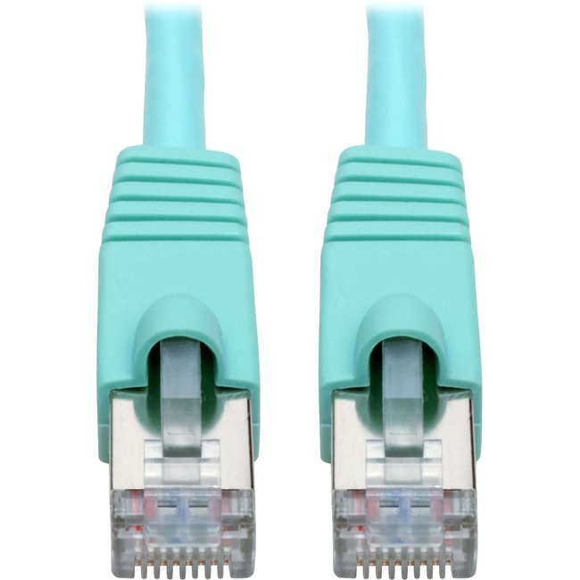 Cable Cat6A STP NETWORK Patch AQUA 10FT