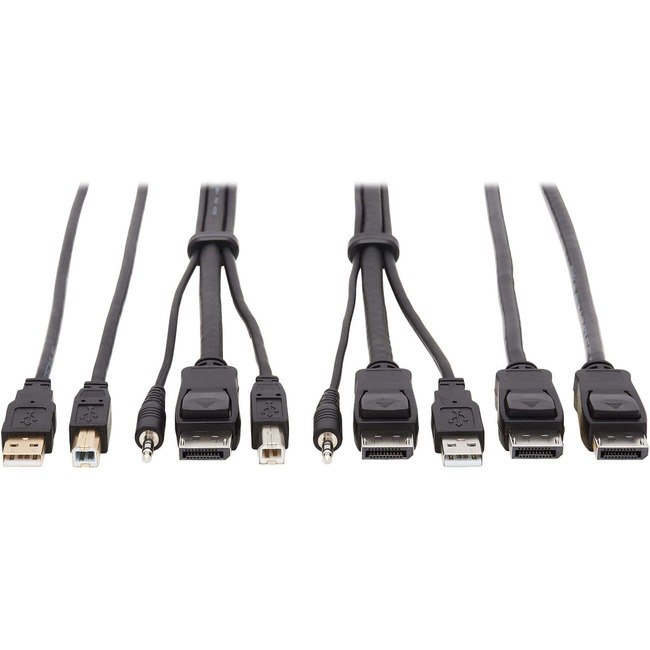 Tripp Lite DISPLAYPORT KVM CABLE-KIT 4K USB 10FT