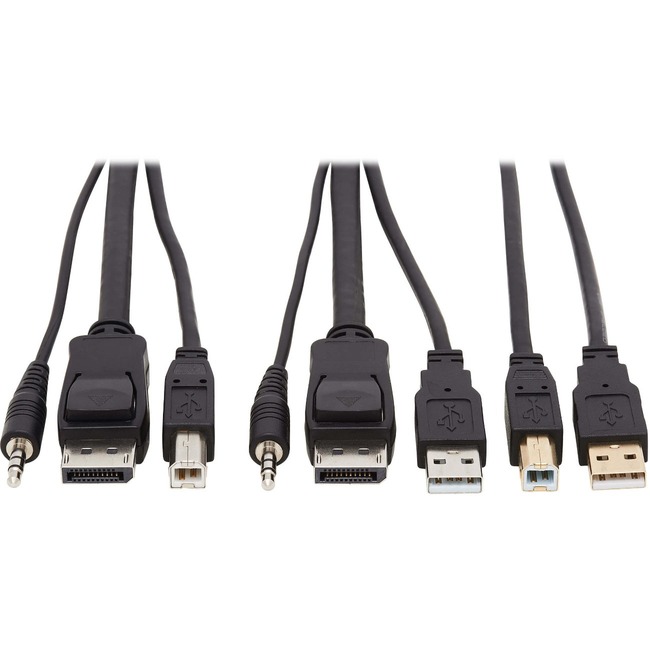 Tripp Lite DISPLAYPORT KVM CABLE-KIT 4K USB MM 10FT