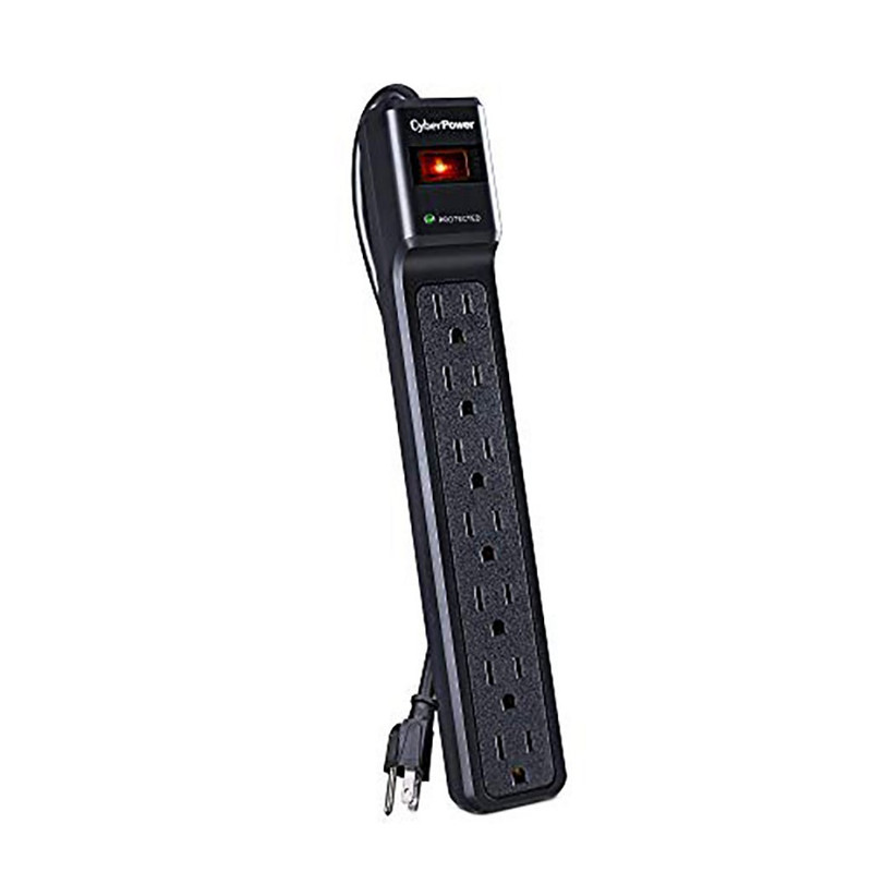 CyberPower CSB7012 Essential Surge Protector, 1500J/125V, 7 Outlets, 12ft Power Cord