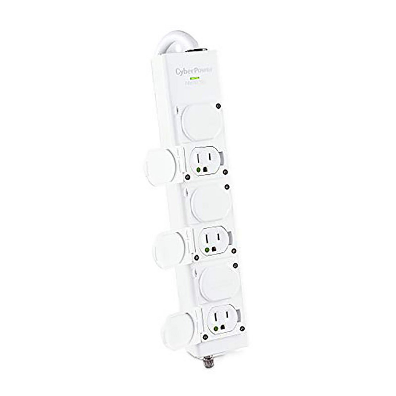 CyberPower MPV615S Medical Grade Surge Protector, 100-125V/15A, 1560 Joules, 6 Outlets, 15 Foot Power Cord, White